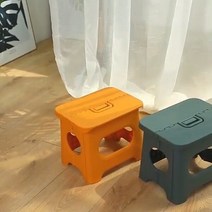 휴대용 접이용 의자 목욕탕 의자 발디딤대 캠핑의자 화장대 보조 스툴 미니, 옐로우(대)