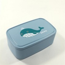 일본 항균 기능 포함 팩 런치박스 1단 430ml 고래 Animo, 1개