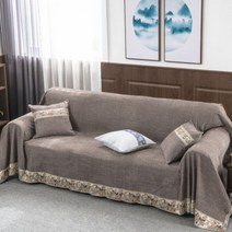 유럽 복고풍 엔틱 플라워 자수 2인 3인 소파 리폼 천갈이 커버, 6