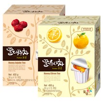 꽃샘 유자차 포션 15T+대추차 포션 15T