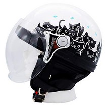 DAMMTRAX 카리나 하프 오토바이 바이크 스쿠터 헬멧 고양이 클래식 22 - 4cm 여성용, D