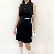 여성 골프웨어 원피스 여름 기능성 집업 넥카라 밴딩 스판 원피스