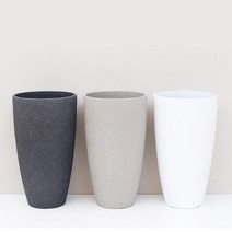 아침향기 시멘트 롱 수지화분 플라스틱_3color, 롱시멘트 화분 다크그레이