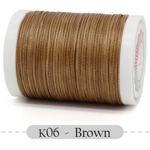가죽공예실 레자실 가죽초실 0.8/1.0mm 왁스 스레드 손으로 만든 장식 쥬얼리 팔찌 목걸이 로프 폴리 에스, 02 1.0mm 210D 65M, 06 06 - Brown