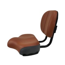 자전거 좌석 안장 사이클링 여성용 통기성 넓은 대형 자전거 안장, 갈색, 30x24cm, PU, 1개