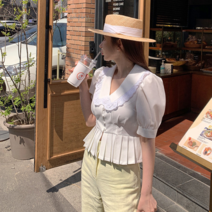 얀새 프레쉬 플리츠 주름 블라우스
