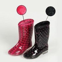 슈에이스 Y-24094 여성 PVC 방수 방한장화 겨울작업장화 털부츠