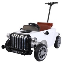 어린이 전기 자동차 클래식 푸쉬카 오프로드 운전 충전식 자동차 유아용 틱톡 벤츠 선물, [화이트 4 드라이브] 가죽 시트