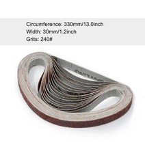공구 30x330mm 연마 샌딩 벨트 10 개 240/800 그릿 그라인딩 샌더 파워 로터리, [01] 240 Grit, 10개