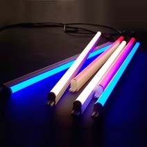 (주)블루앤엘이디 컬러 LED T5 600mm 슬림바 간접조명 10w 형광등 대체, 1개, 주백색