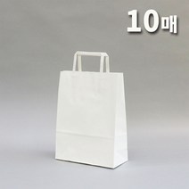 애브리플러스 크라프트 종이쇼핑백 종이가방 10개 50개 100개 200개, 화이트, 10장