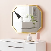 채우리 프레시티지 인테리어 화장대 직팔각 거울 (대), 골드