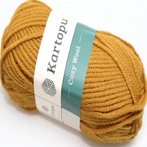 더울 겨울실 목도리 뜨개 털실 모자실 코지울, 1362진겨자