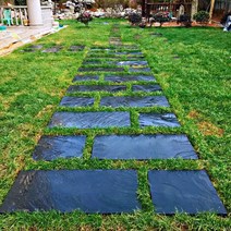 정원 가든 디딤돌 타일 미끄럼방지 도기질 인테리어, 블랙 40x80CM 직사각형 기계 트리밍