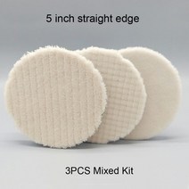 콘크리트폴리싱 HUTU-일본 5 인치 양모 폴리싱 패드 자동차 바디 휠 폴리시 패드, Option)Straight-3개 mixed (품_울