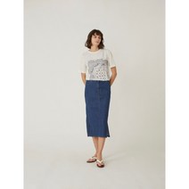 올리비아로렌 / A라인 데님 스커트 VVCMSYM3451/ 애플아울렛 ( 블루 )