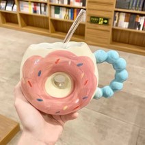 BLOWFISH FUGU 머그 선물 상자 예쁜 머그컵 세트 국산 선물용, 분홍색