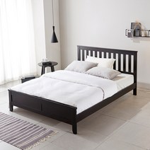 비바 SE0 소나무 원목 침대 프레임 매트리스 세트 퀸 슈퍼싱글, 06. Q프레임+본넬매트리스, 블랙