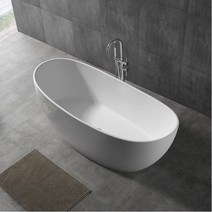 ST-8633 1630x850x640 고급 무광 인조대리석 레진 액상아크릴 LAR 이동식 이동형 프리스탠딩 욕조, 1800x850x640mm