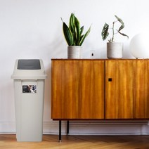 50L 국민 슬림 분리수거 휴지통 그레이/대형휴지통/분리수거함, 단품