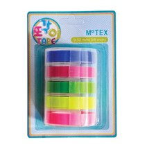 모텍스 또각이 리필 테이프 9mm 5p, 2m, 청색, 적색, 녹색, 노랑, 분홍