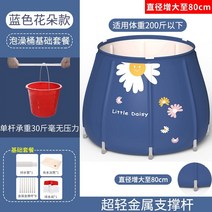 조립식 1인용욕조 미니 사우나 1인 반신욕 의자형 반신욕조 반신욕용품 욕조기 이동식 8, 블루 80 메탈 스탠드