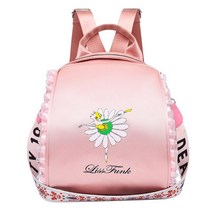 발레가방 발레 댄스 더플 백 키즈 여자 발가락 신발 수 놓은 Drawstring 접는 가방 지퍼 클로저 더블 데크