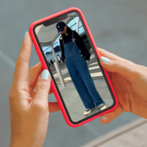 EYEST889 데님 멜빵 진청 통바지