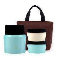 [스위스밀리터리] 루앙 890ml 도시락세트 도시락통, 아이보리