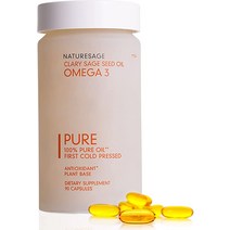 애견 오메가3 Naturesage 비건 벨트 3 6 9 최초의 식물 기반 피쉬 오일 복제품 복귀자 멜번 3-6-9 클라리 세이지 CCTV에서 그린압착 코셔 90초, [01] 오메가 3 오일, 수량