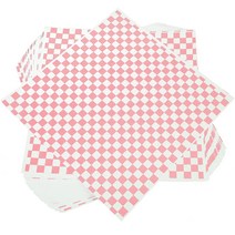 식용구리스 커피머신구리스 커피머신윤활제 DYaprigo 200 Sheets Black and White Checkered Dry Waxed Del, 04 Pink