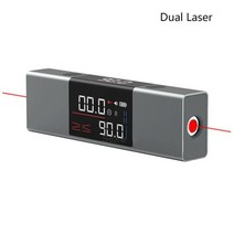 디지털 레이저 각도기 직각기 측정기 회전 수평 수직 줄자 멀티측정 미니, 듀얼 레이저, 1개