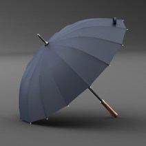 [우드그립장우산] 고티바쉬 슬라이드 우드그립 대형 투톤 장우산 122cm