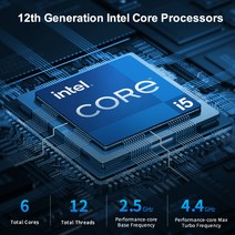 인텔코어i5 12세대미니PC그래픽카드 RTX2060 윈도우듀얼스크린 8K디스플레이 와이파이블루투스5.1, 0516GBRam128GBSSD_0112400F