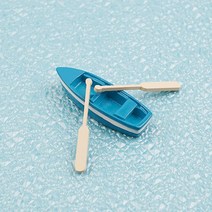 미니어처 요트 배 모형 블루 6.3cm 공예 소재 피규어 재료 꾸미기 디오라마 미니어쳐