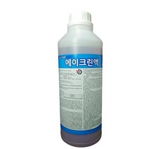 식당 병원 건물 소독 에이크린액1리터 살균 제 정부지침 소독살균제, 1개, 1L