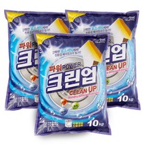 크린업 찬물 겸용 분말 세제, 10kg, 3개
