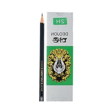 문화 더존 연필 2H 12개입 미술용 학습용 컴퓨터용 스케치용