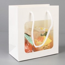 선물포장박스 쇼핑백 필름지 종이가방 인형 꽃바구니, 색상/사이즈, 화이트 - 대(품)(절)
