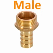 황동 호스 피팅 6/8/10/12/14/16/19/25mm 바브 테일 1/8 quot1/4quot 3/8 quot1/2quot 3/4 quot1quot BSP 암나사 구리 커넥터, 02 Male_01 6mm Barb_02 1/4