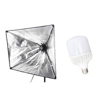 생활살림 셀프 돌잔치 쇼핑몰 상품 사진 촬영조명, 소프트박스_1구+Cityo LED1개