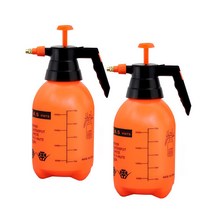 로모주 고성능 원예 세차 압축 스프레이 분무기 2개 KN-05034, 1세트, 압축분무기(오렌지+오렌지)