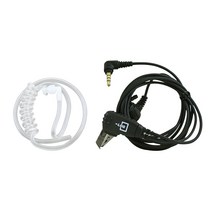 휴대폰이어폰 3.5mm 오디오잭 마이크 경호용 이어폰 투명튜브 한쪽 유선이어폰 로그 IN-8000T 싱글이어폰