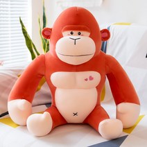 몽클 쿠션 털솜 금강오랑우탄 대전 고질라 난감 오랑우탄인형, C01-30cm, T01-주황색 보수 킹콩