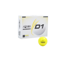 혼마 D1 디스턴스비거리용 골프공 정품 2피스, 옐로우, 12개