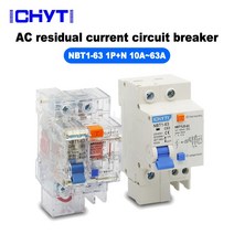 투명 잔류 전류 누전 회로 차단기 1P + N DZ47LE NBT1LE 10A 16A 20A 25A 32A 40A 50A 63A ELCB RCBO, 02 1P(White)_06 40A