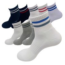 디유런 남성용 스포츠파일 중목양말 10켤레 S17, 멀티/각1족씩 10족