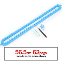 다채로운 빗 치아의 4 가지 크기 플라스틱 Braiders 긴 뜨개질 직조기 후크 바늘 키트와 함께 설정, 56.5 cm 62 페그