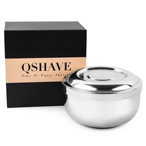 쉐이빙부스터 저자극 면도 거품 풍부한 거품 크림 밤 비누 브러쉬 qshave 스테인레스 스틸 그릇 클래식 안전을 위한 더블 에지 기 브러시 스탠드 it shaving 그릇 x