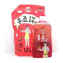 BKG코스트베이킹소다 흰옷누런때 장판찌든때주방용품 트리오 애경 1.2L 주방세제 리필 설거지세제먹는 중탄산나트륨 과탄산나트륨 과탄산소다수, 트리오 홍초담은 주방세제 리필 1.2L